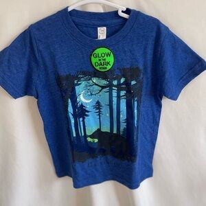 Rabbit Skins Glow In The Dark Blue T Shirt “Gatlinburg” Forest/bear Boys Size 3